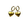 Bold Heart - Shaped Earrings – Stainless Steel - Hansel Grace