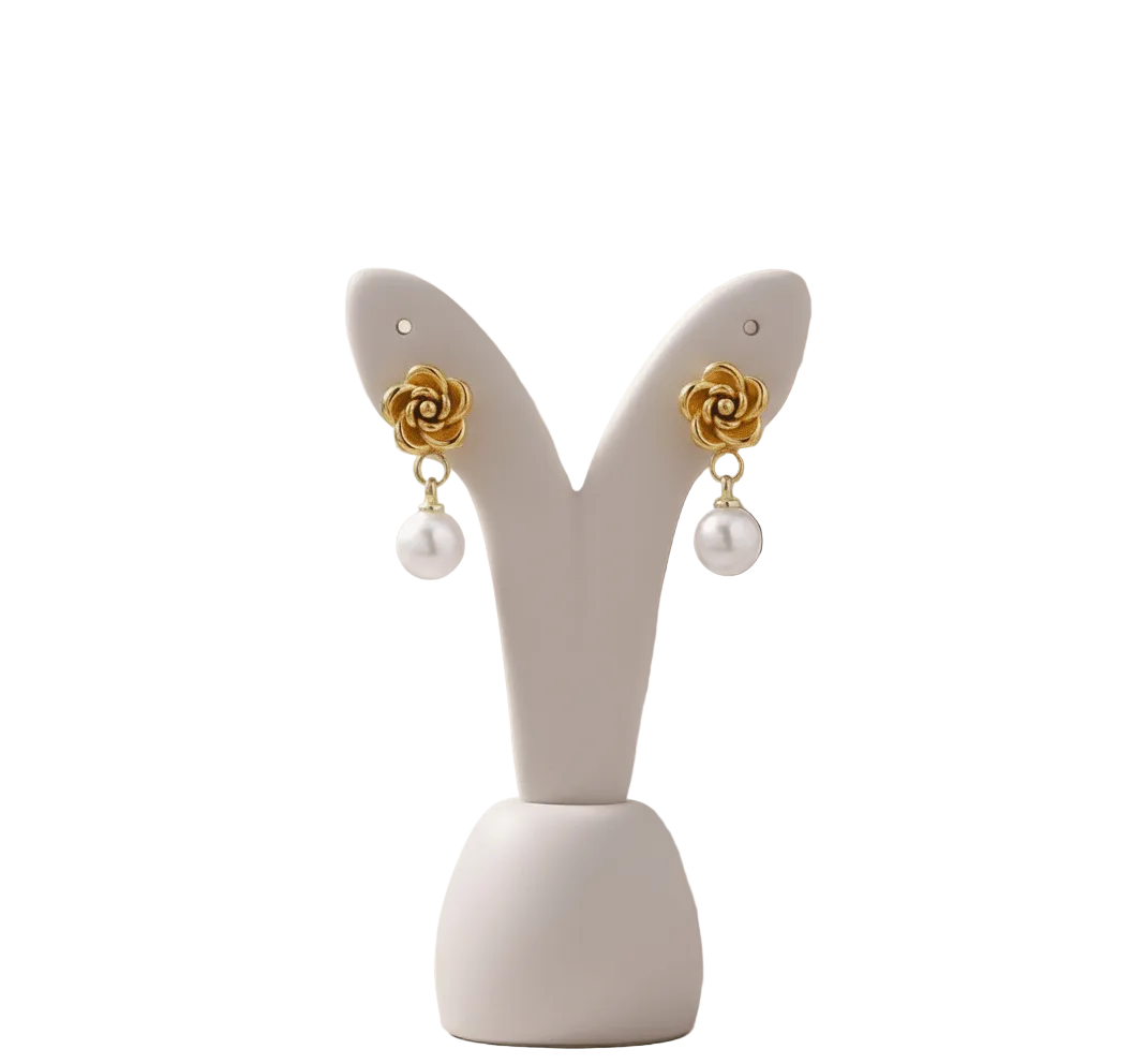 Flower Pearl earring - Hansel & Grace