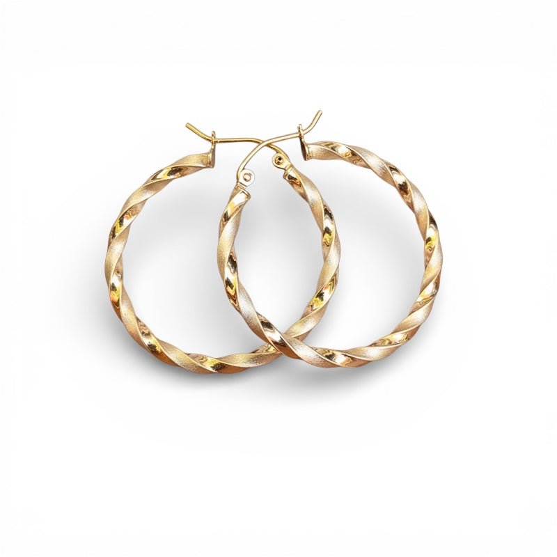 Twisted hoop earring - Hansel Grace
